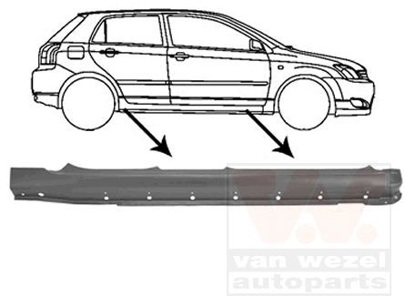 Umbral de puerta, derecha para Toyota Corolla  E12U